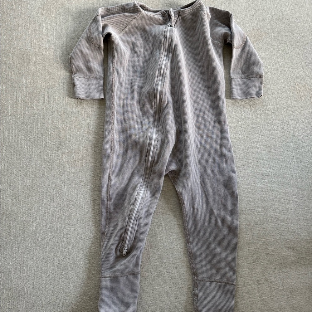 Saplings Organic Grey Waffle Onesie